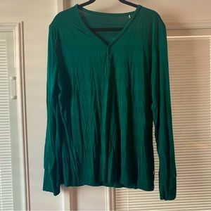 Little Sleepies XL women’s emerald green top bamboo